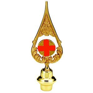 Lancia Croce Rossa in ottone