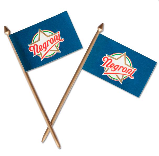 Flags with rods