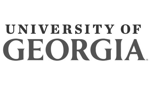 The university of georgia logo is black and white on a white background.
