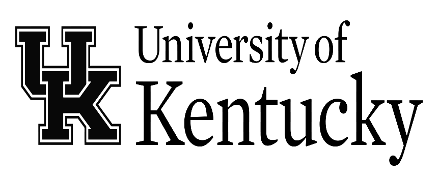 A black and white logo for the university of kentucky