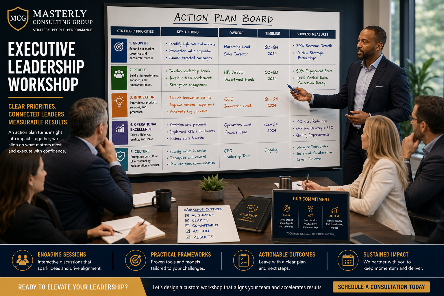 action-plan board; executive leadership workshop