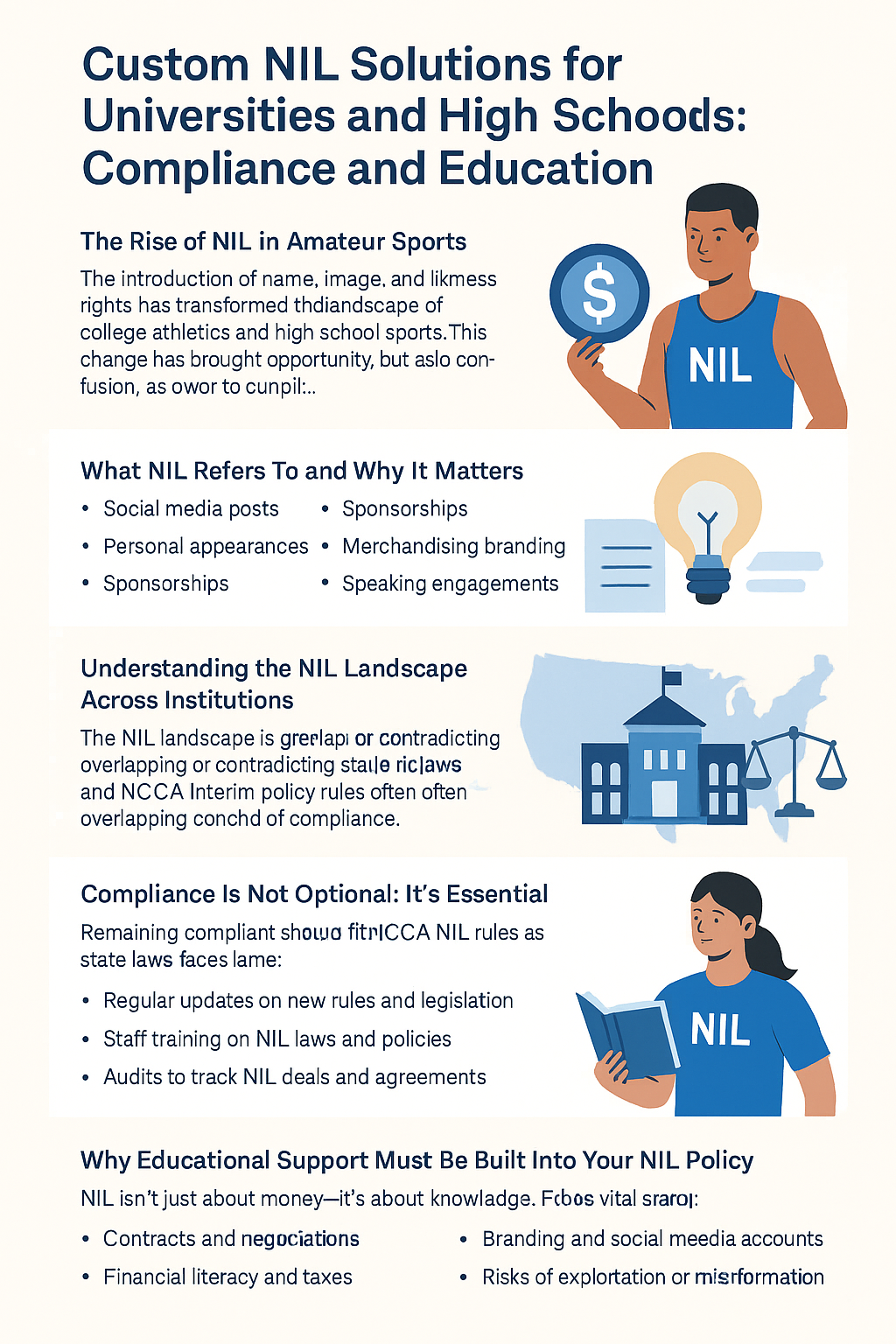 The Rise of NIL in Amateur Sports – Describes how name, image, and likeness (NIL) rights have transformed high school and college sports, creating both opportunities and compliance challenges.