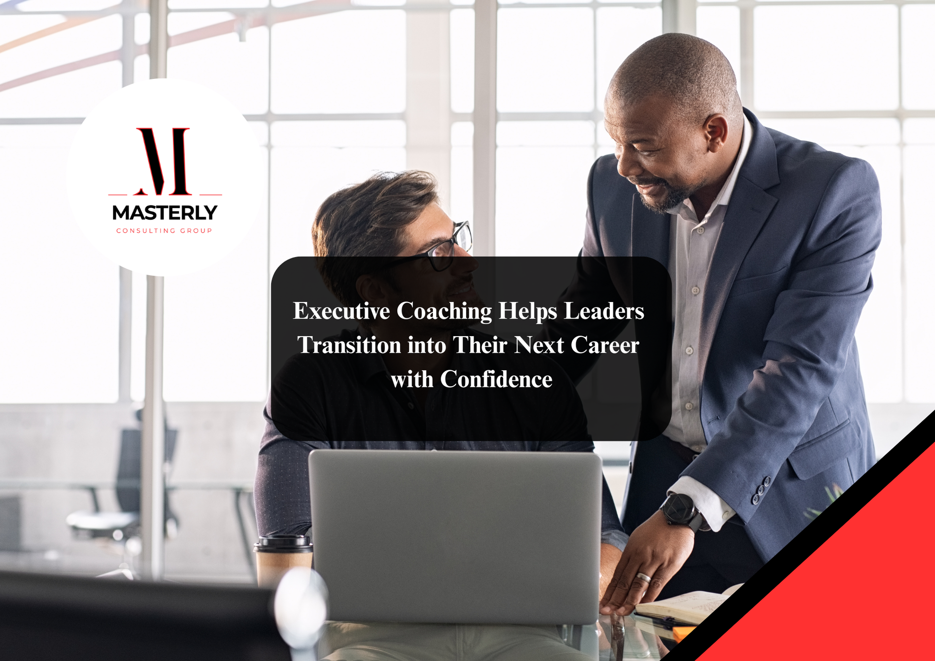 Executive coach leading a one-on-one leadership coaching session.