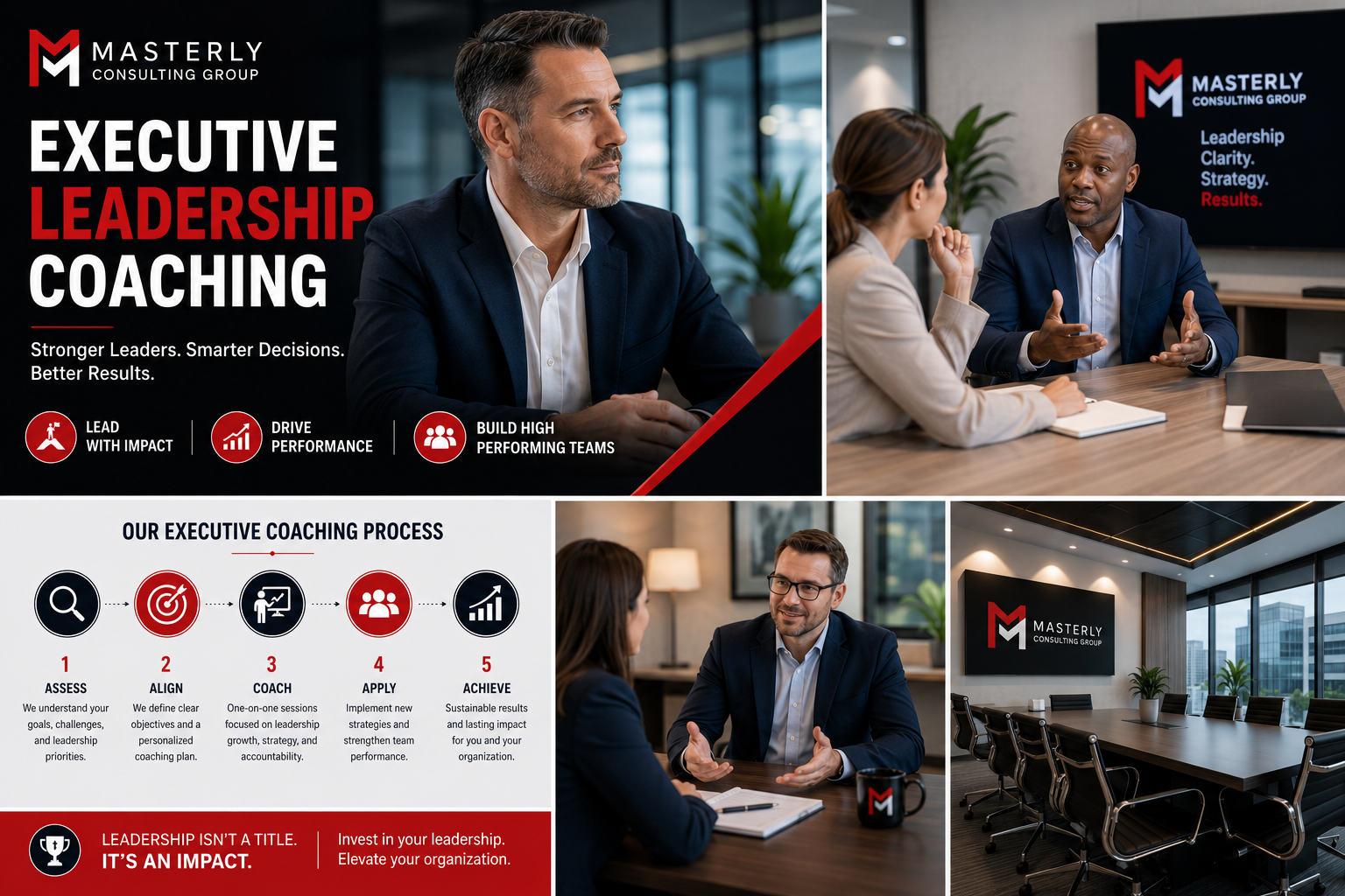 Executive leadership coaching session with a business leader.