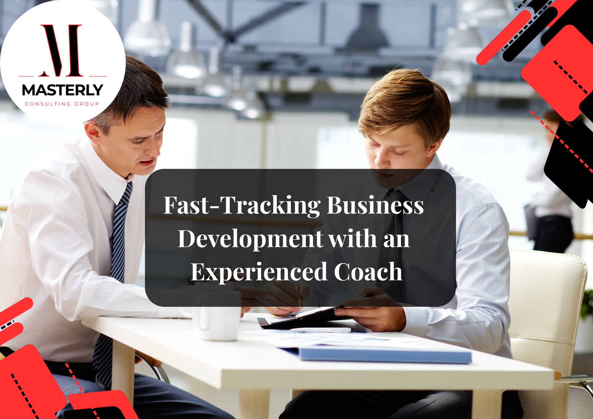 Professional business coach mentoring a client