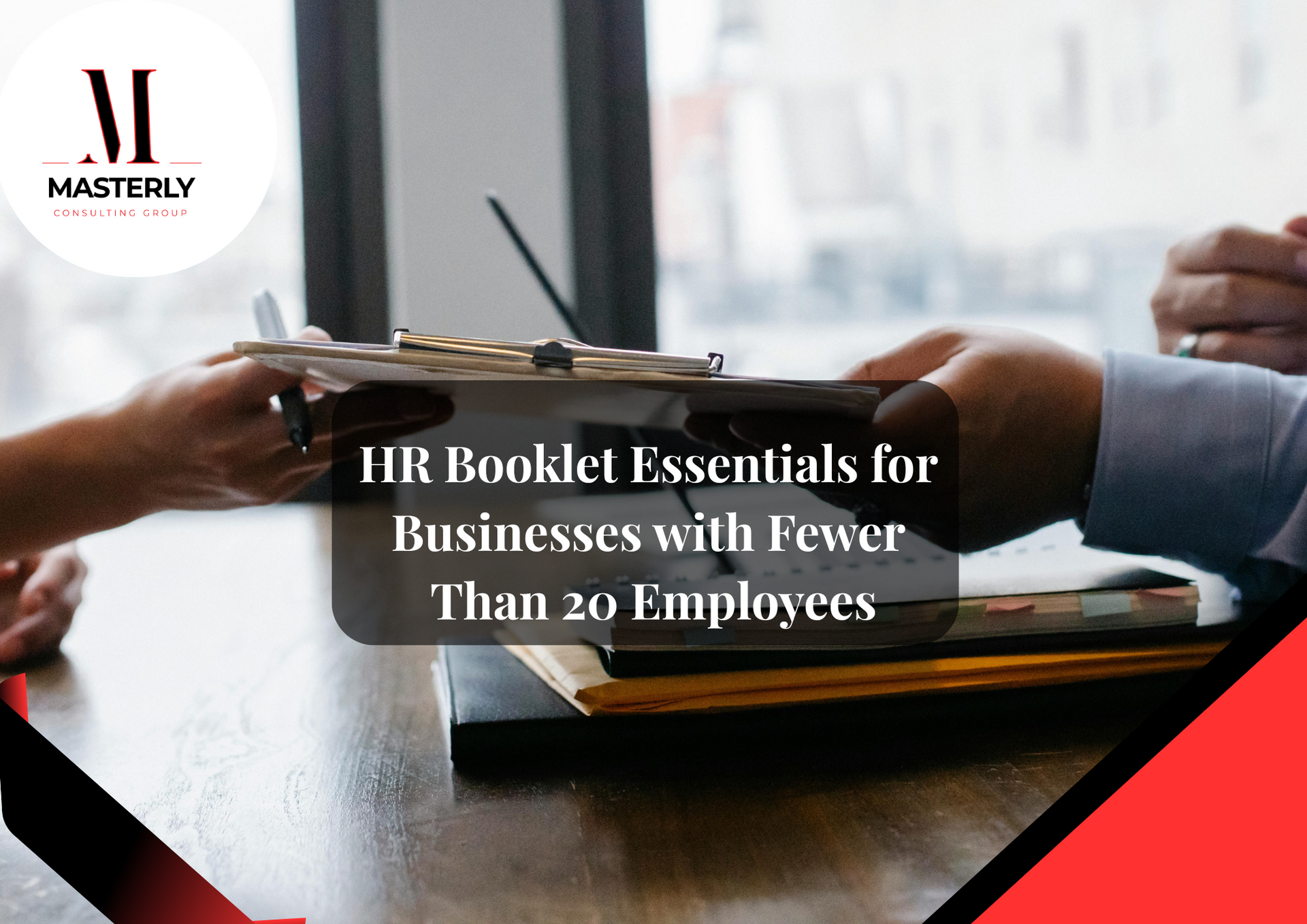 HR booklet outlining employee policies and procedures