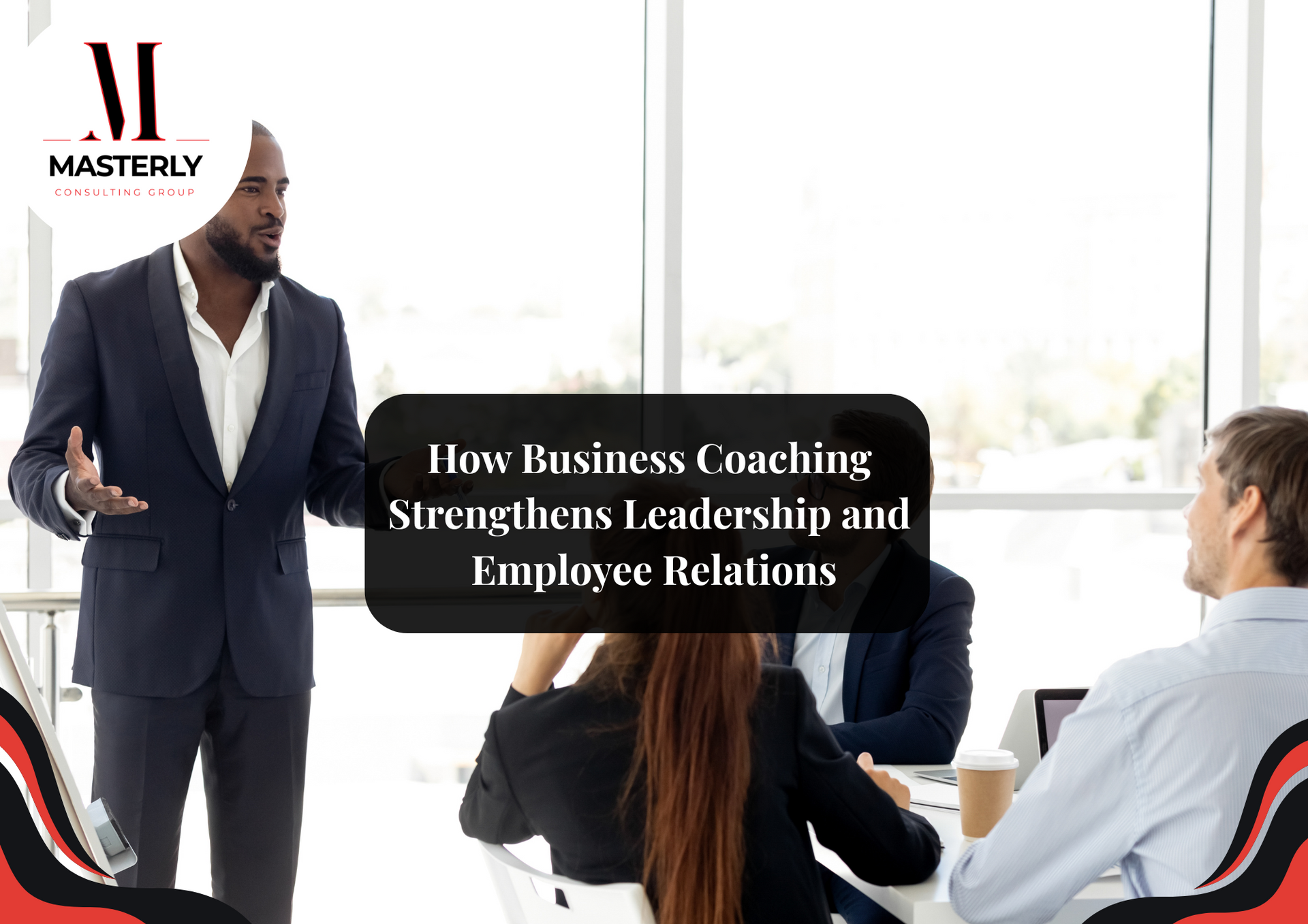 Business coach guiding client through growth strategy