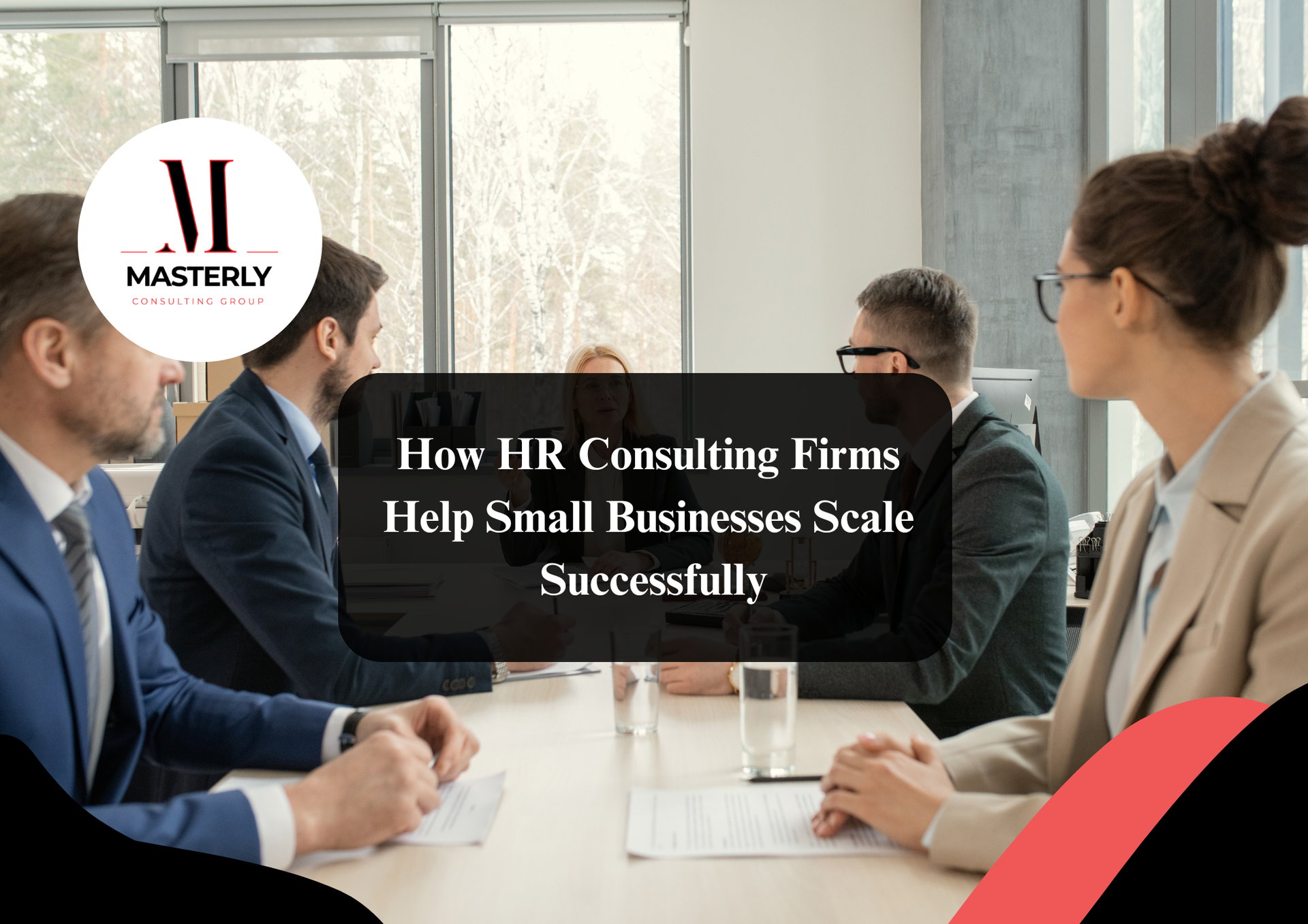 HR consultant meeting with a business leadership team.