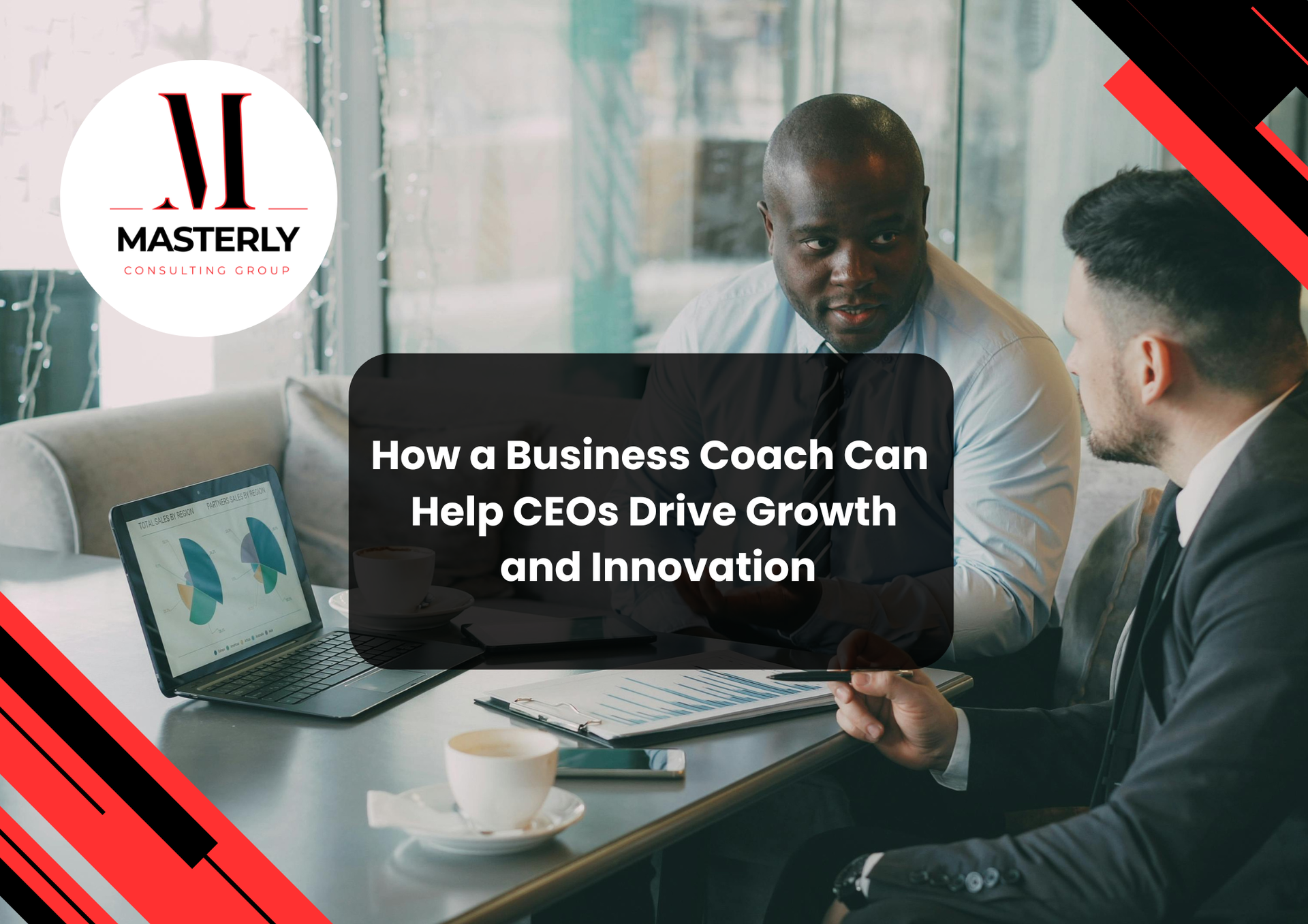 Professional business coach consulting with entrepreneur on growth strategy