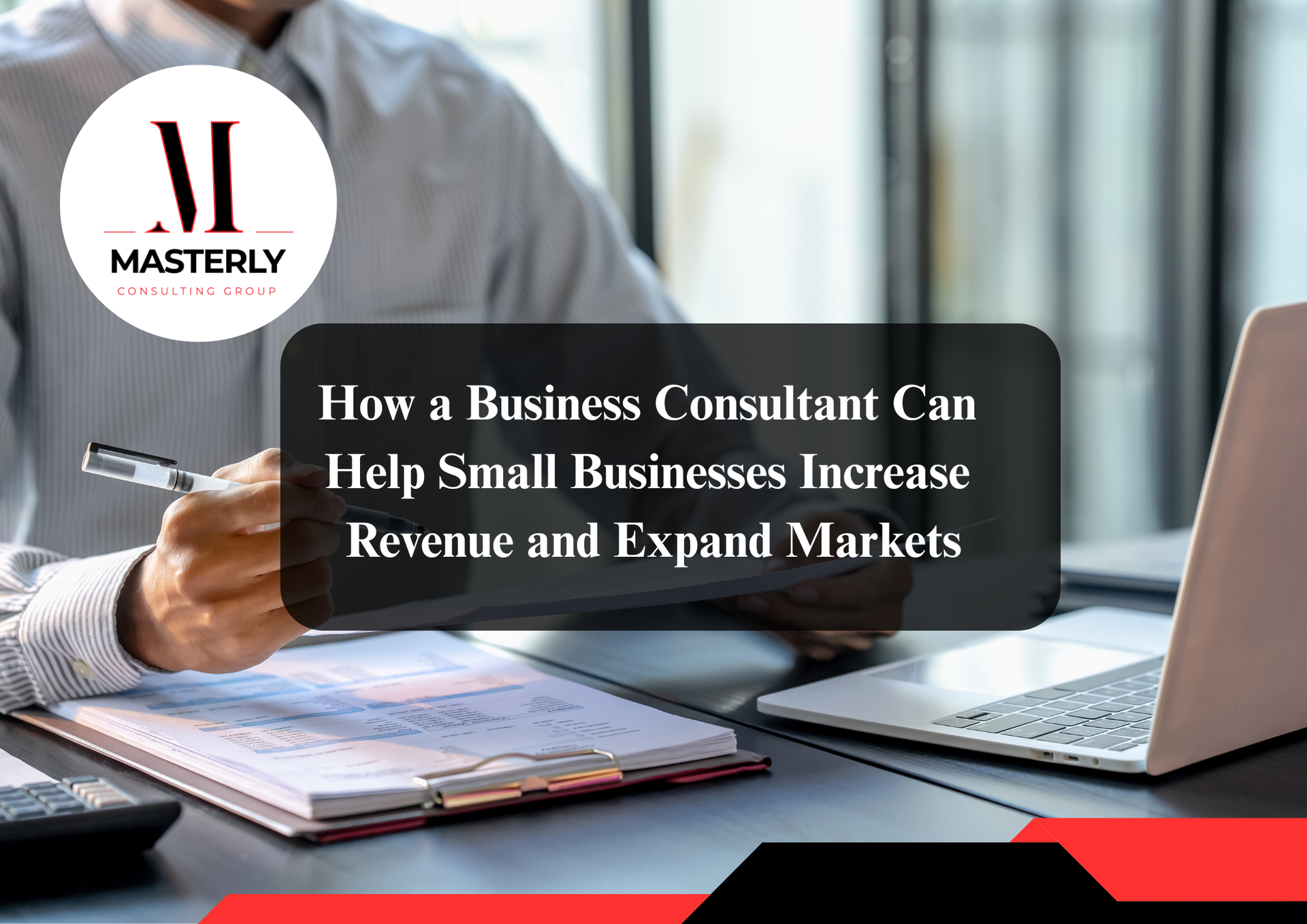 Business consultant meeting with clients to discuss growth strategy and business planning.
