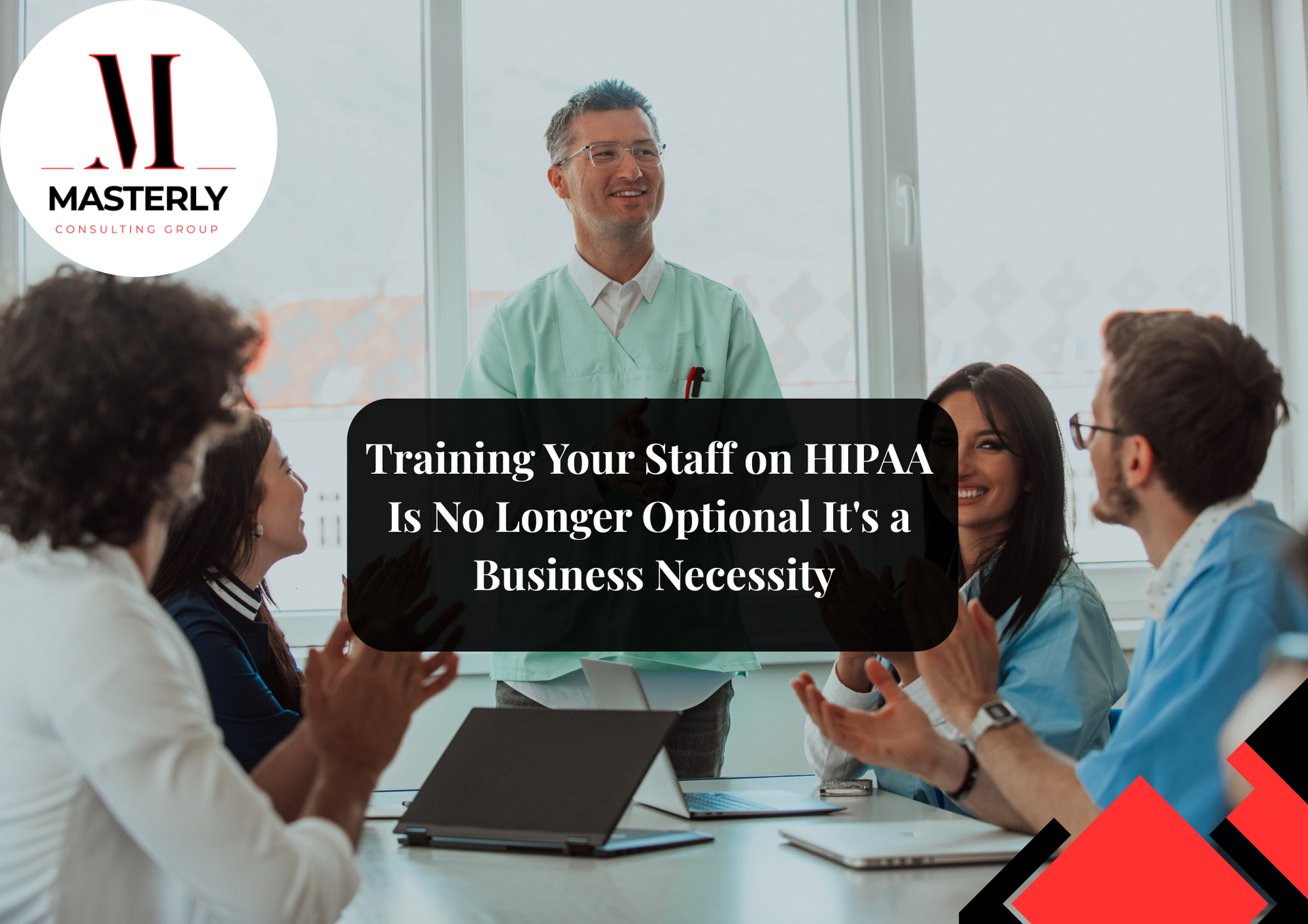 Staff completing HIPAA training for compliance and certification.