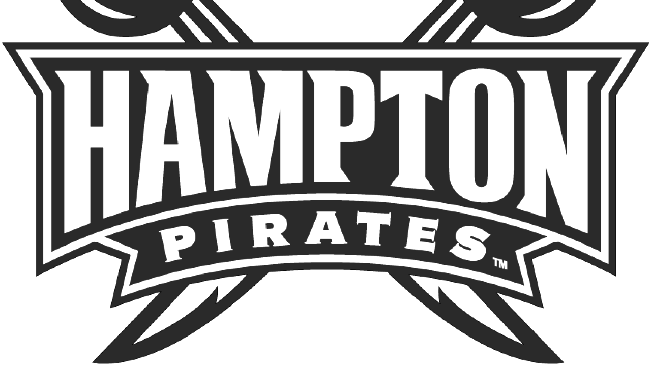 A black and white logo for the hampton pirates
