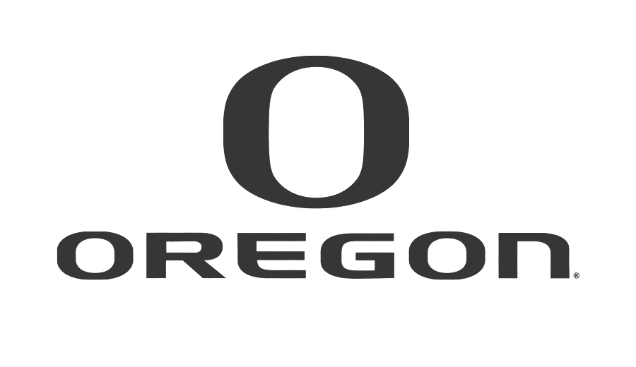 The oregon logo is black and white on a white background.