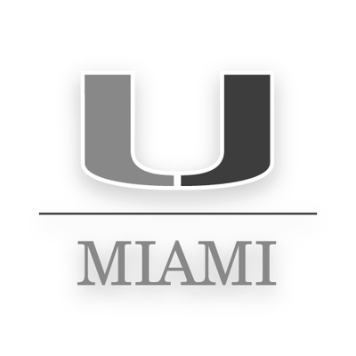 A black and white logo for miami university.