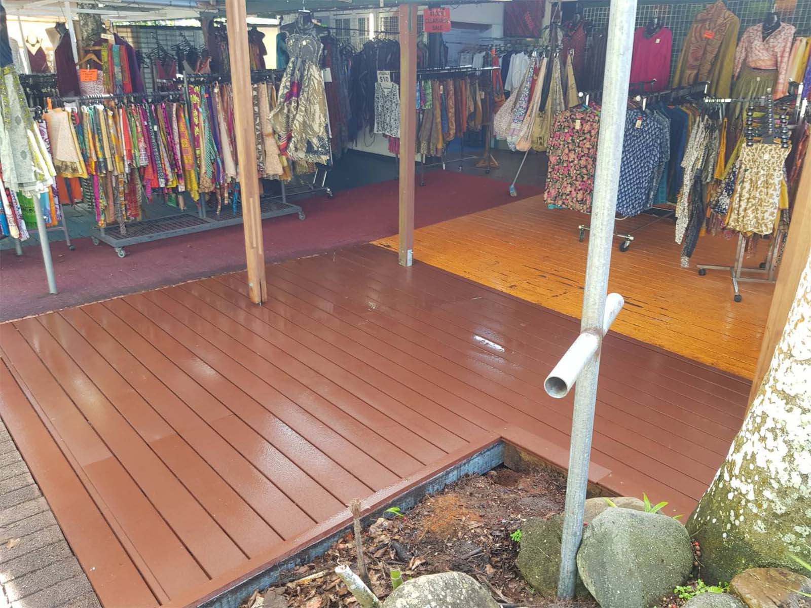 Timer Deck Installed Outside Of Retail Premises