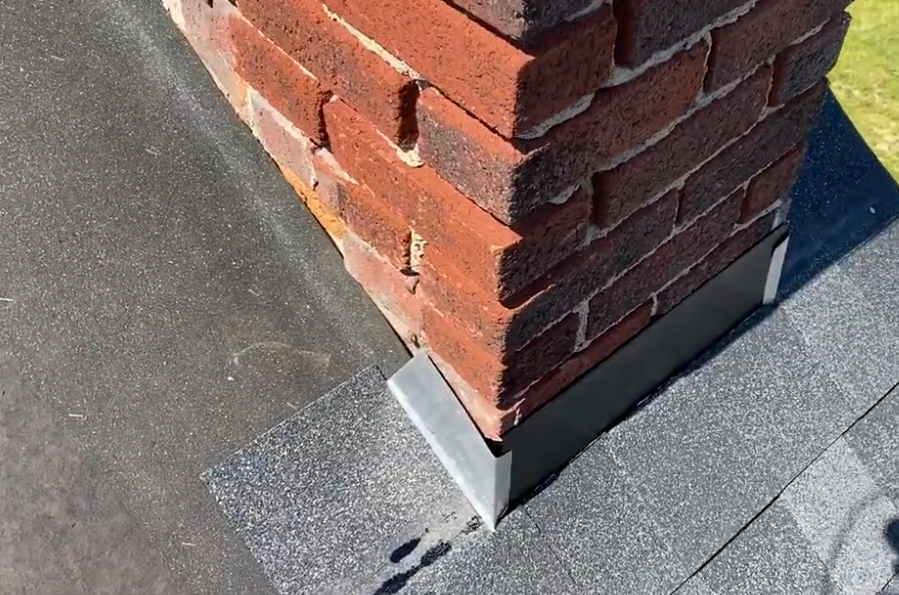roof damage at chimney base spartanburg