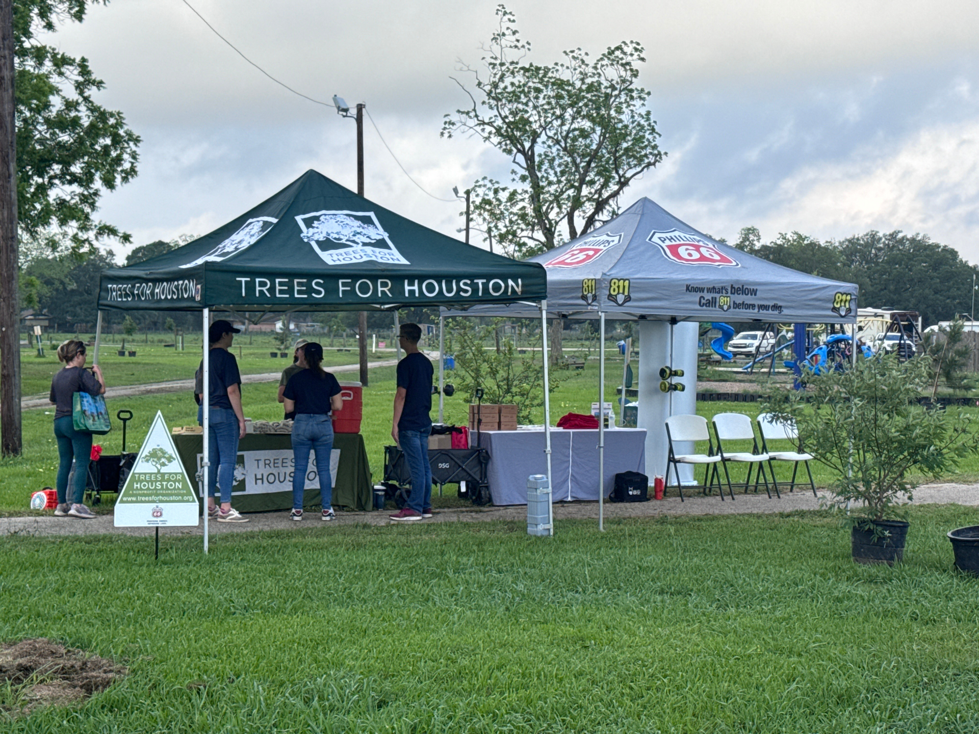 A poster for a community planting and clean up event.