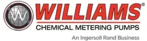A logo for williams chemical metering pumps an ingersoll rand business