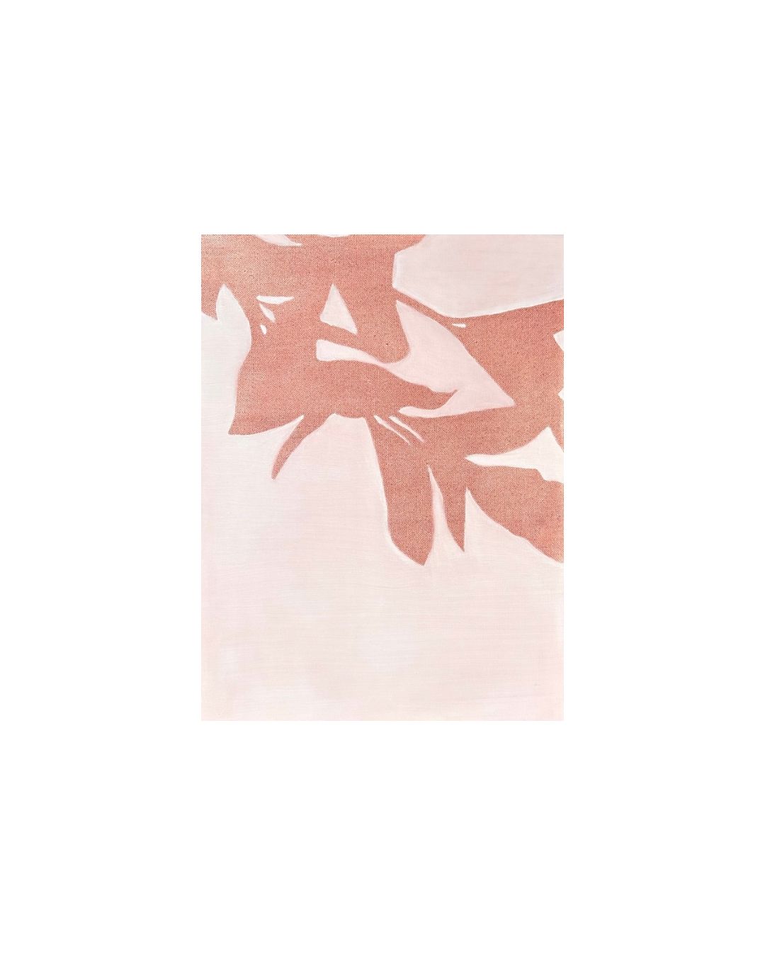 Handgeschilderd botanisch schilderij met silhouet van bladeren