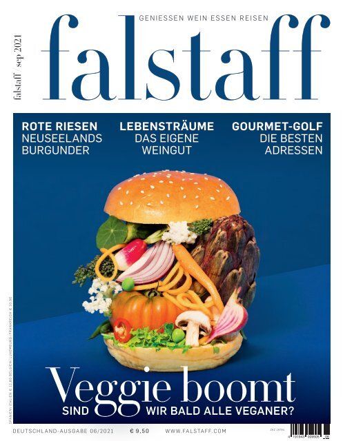 Ein Magazincover mit einem vegetarischen Hamburger darauf