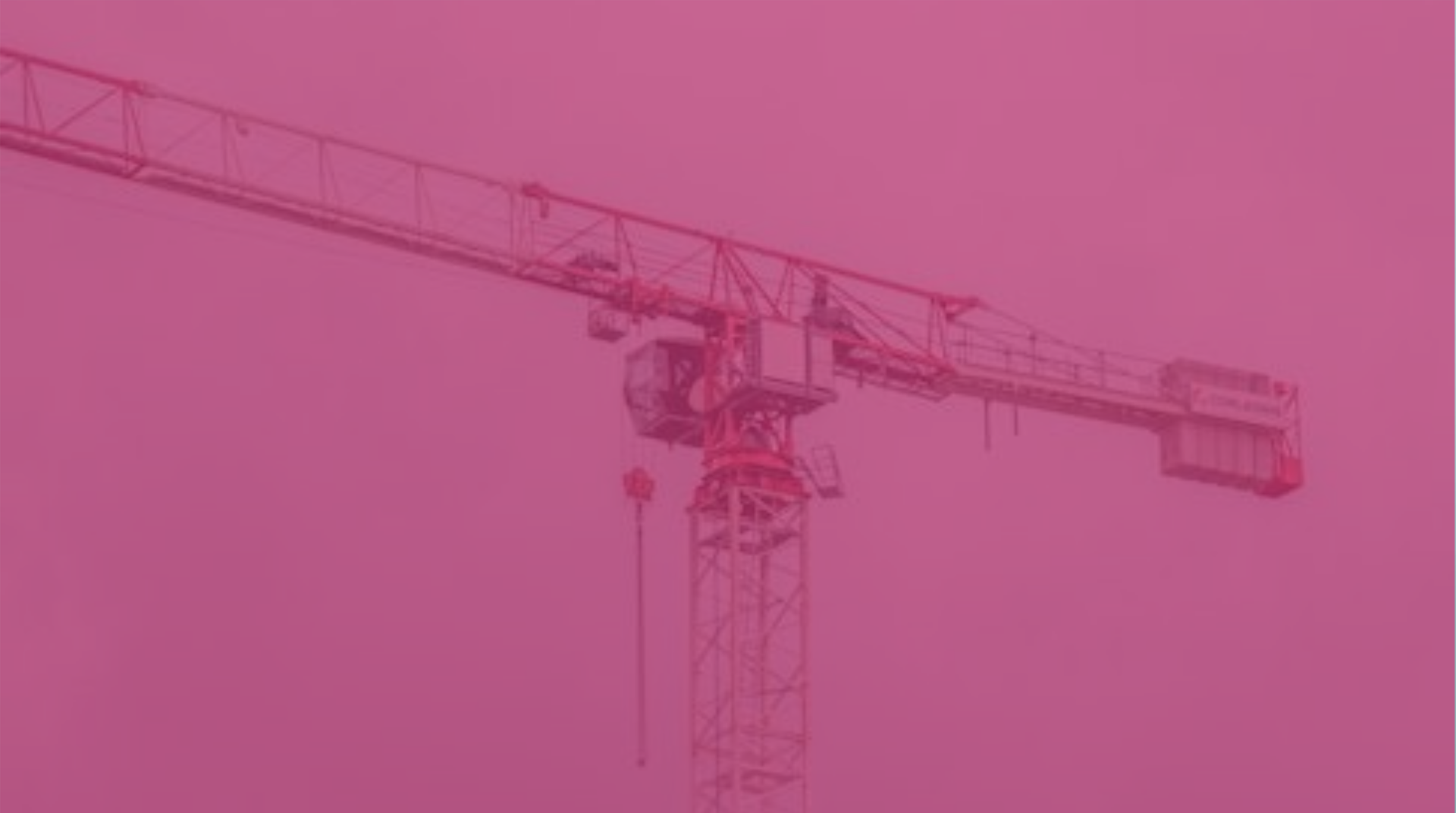 A crane with a pink overlay