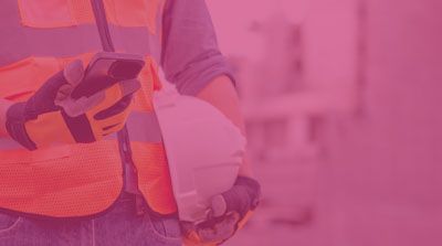Contractor looking at social media