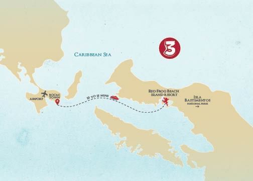 A map of the caribbean sea with the number 3 on it