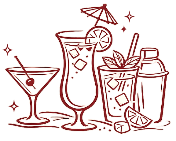 Signature cocktails & tropical drinks.