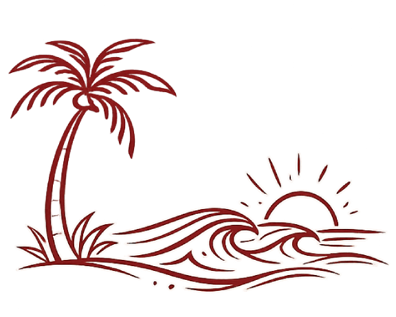 Easygoing beachfront atmosphere with pool and ocean views.