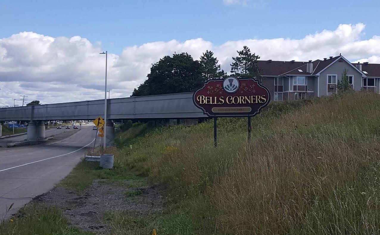 Welcome sign for Bells Corners Ontario