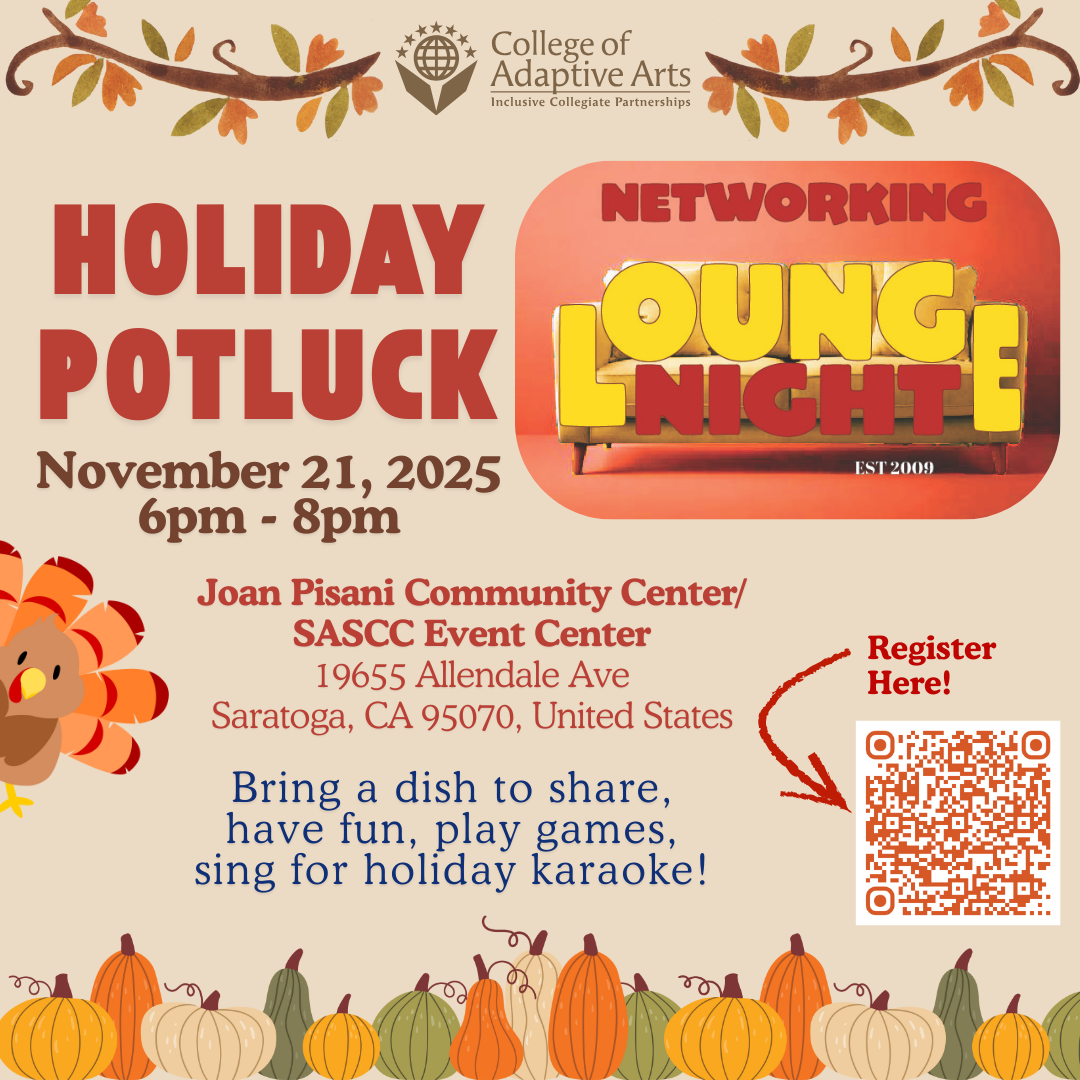 You’re Invited to Our Holiday Potluck!
?️  Friday, November 21 from 6–8 PM
? Joan Pisani Community Center / SASCC Event Center
19655 Allendale Ave, Saratoga, CA 95070, United States
Join us for a festive evening with friends, food, and fun! This is a free community event, perfect for celebrating the season together before break.
Bring a dish to share and let us know what you’re bringing here: http://bit.ly/47JFBbz.
Don’t miss out on the fun — we can’t wait to see you there! Register below!