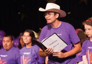 CAA theatre students performing on stage