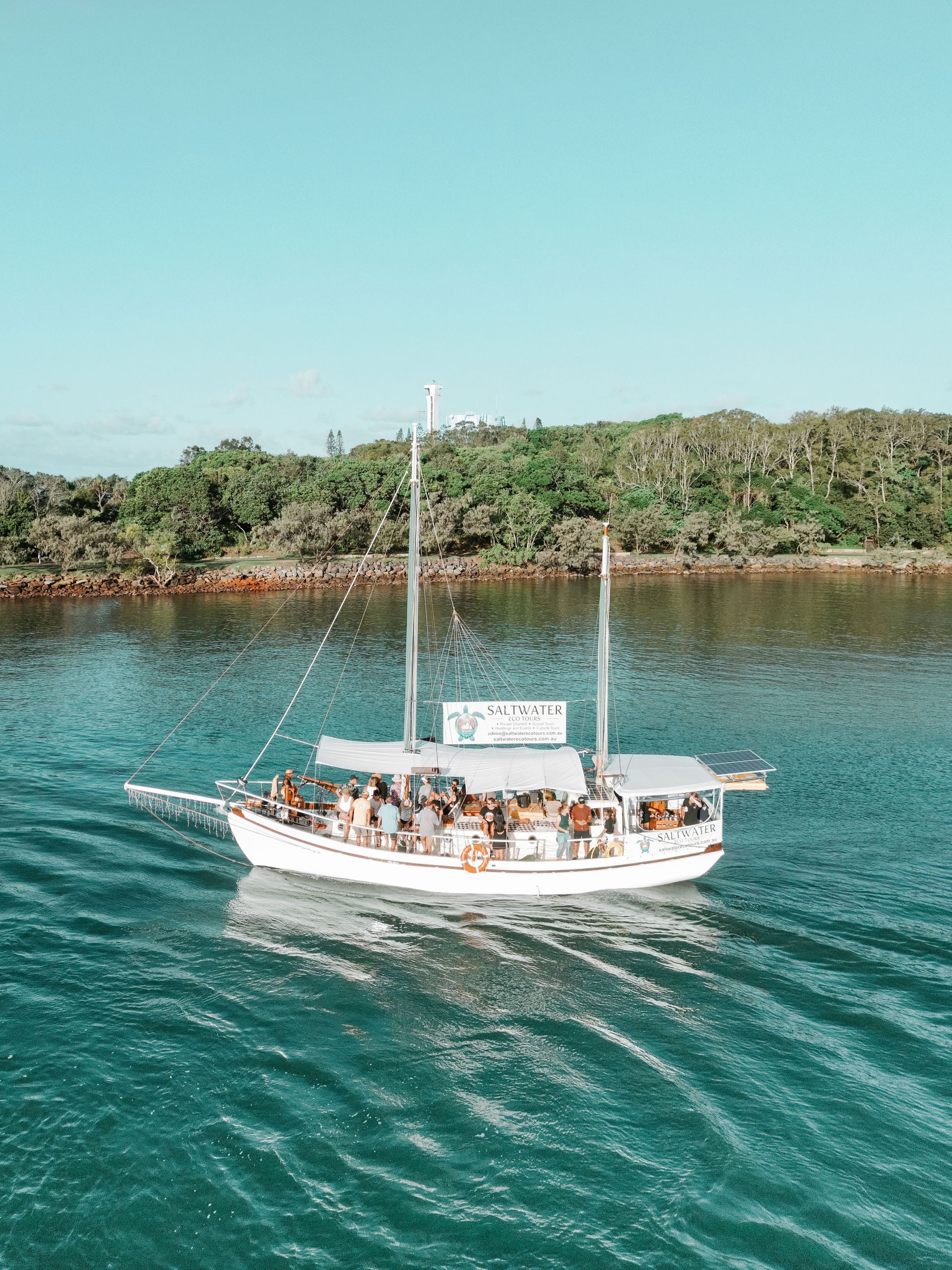 Saltwater Eco Tours Private Charters, Mooloolaba Sunset Boat Heritage Vessel