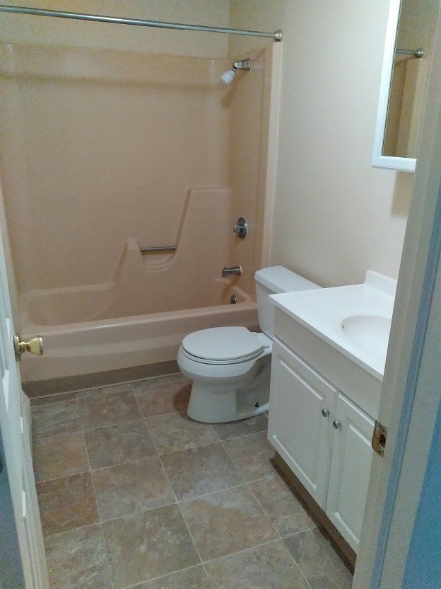 Bathroom with shower and tub