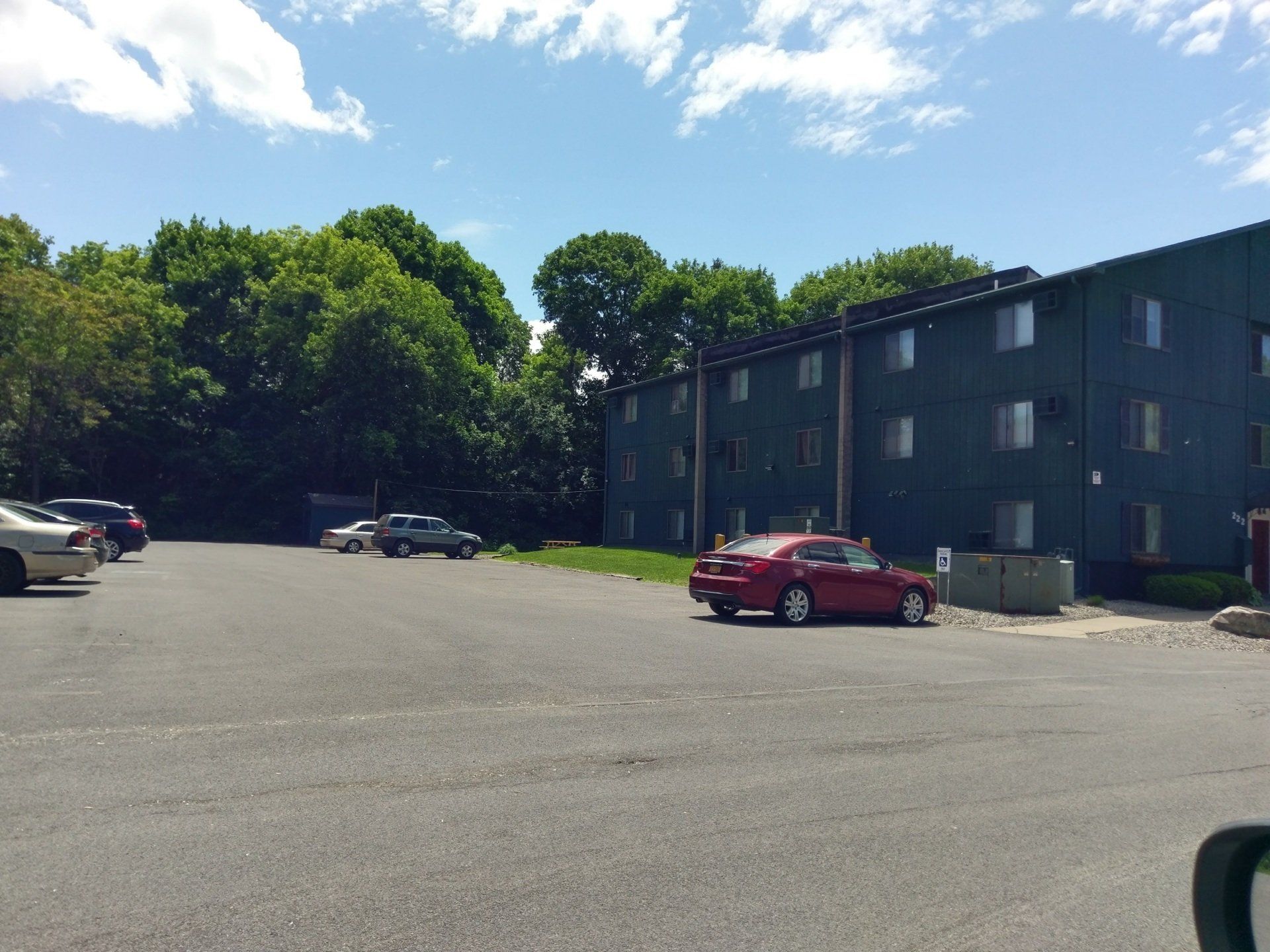 Valentine Gardens with parking lot