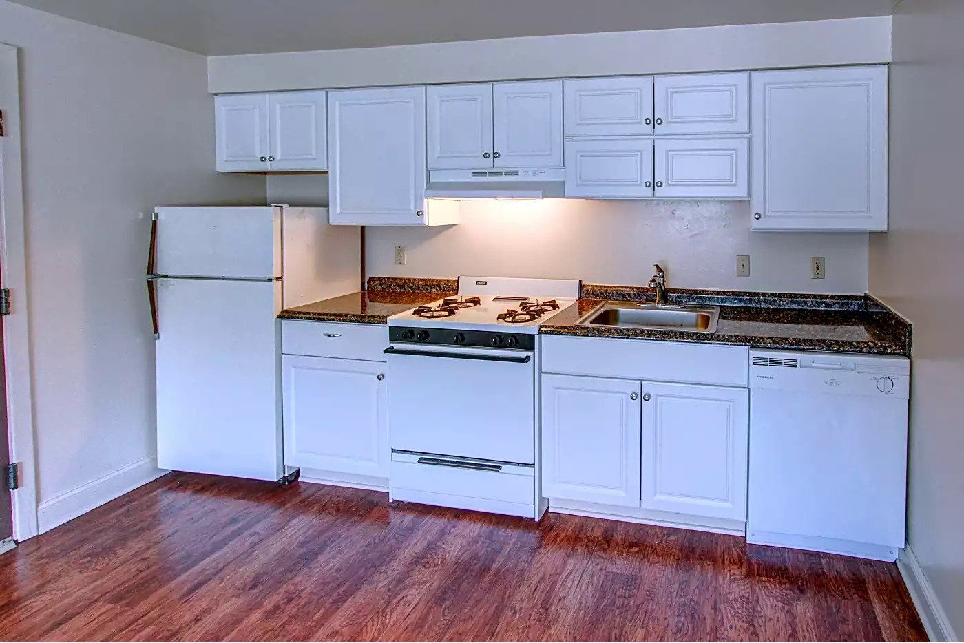 Kitchen with hardwood floors