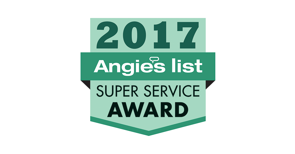 The logo for the 2017 angie 's list super service award.