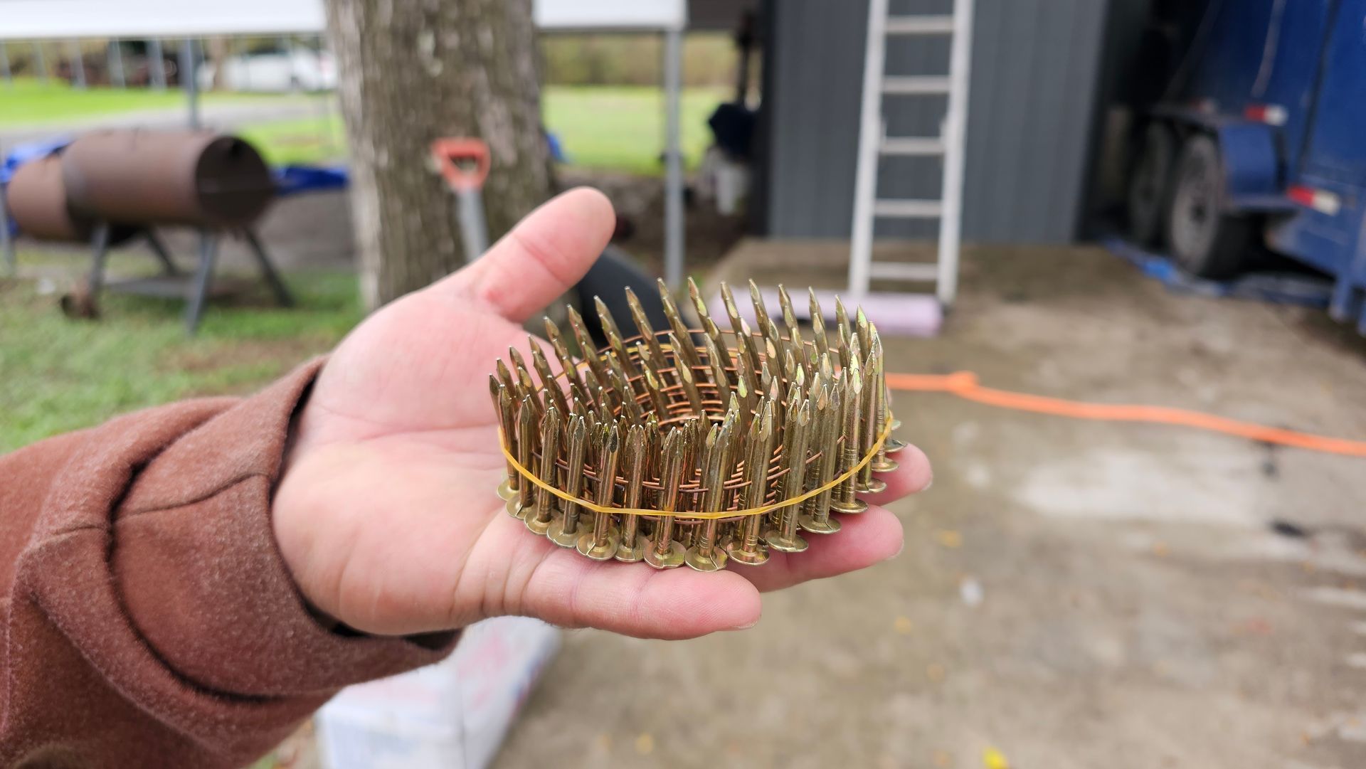 coil of roofing nails
