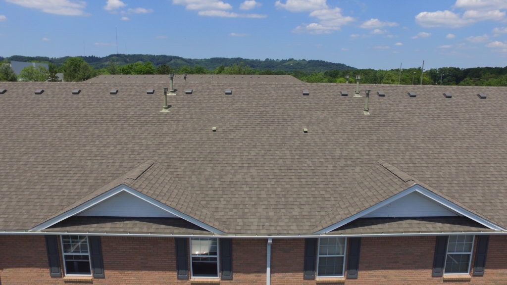 A house with a roof that has a lot of windows