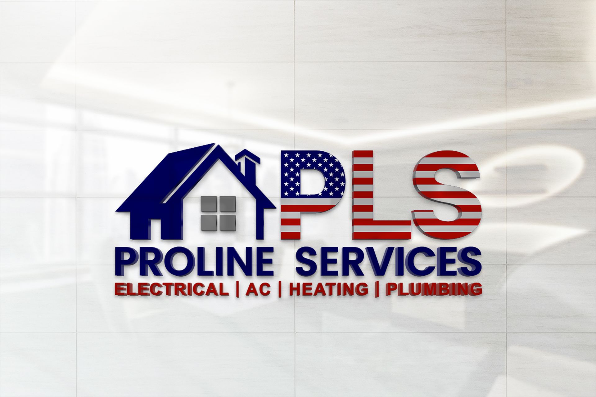 A logo for proline services electrical ac heating and plumbing