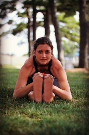 meg doing yoga in nassau county
