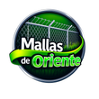 Un logotipo para Mallas de Oriente muestra una cerca de alambre de cadena.