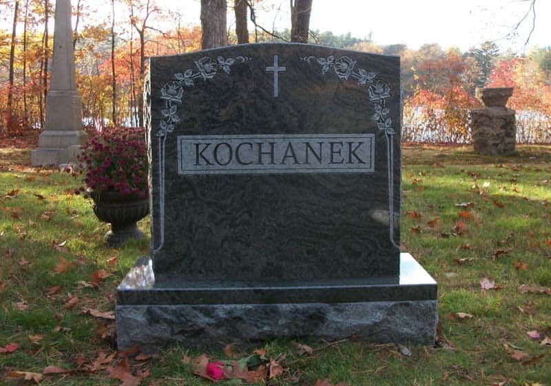 Headstone engraved 