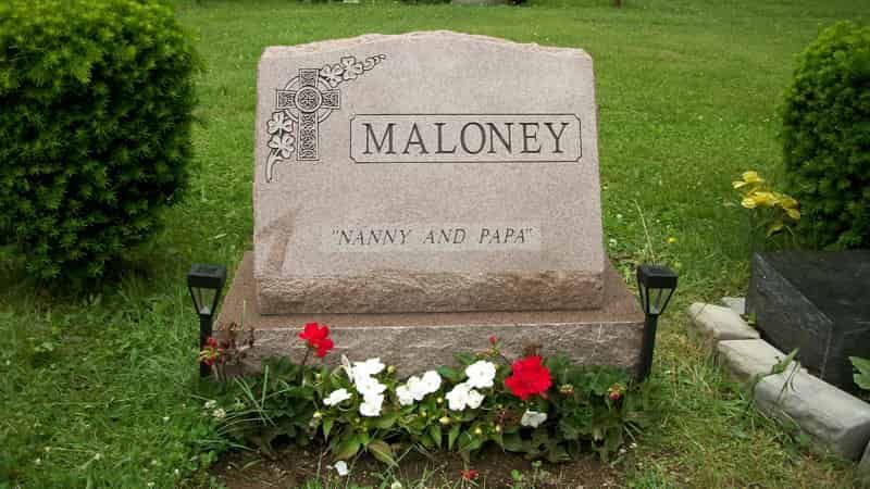 Headstone for the Maloney family; 