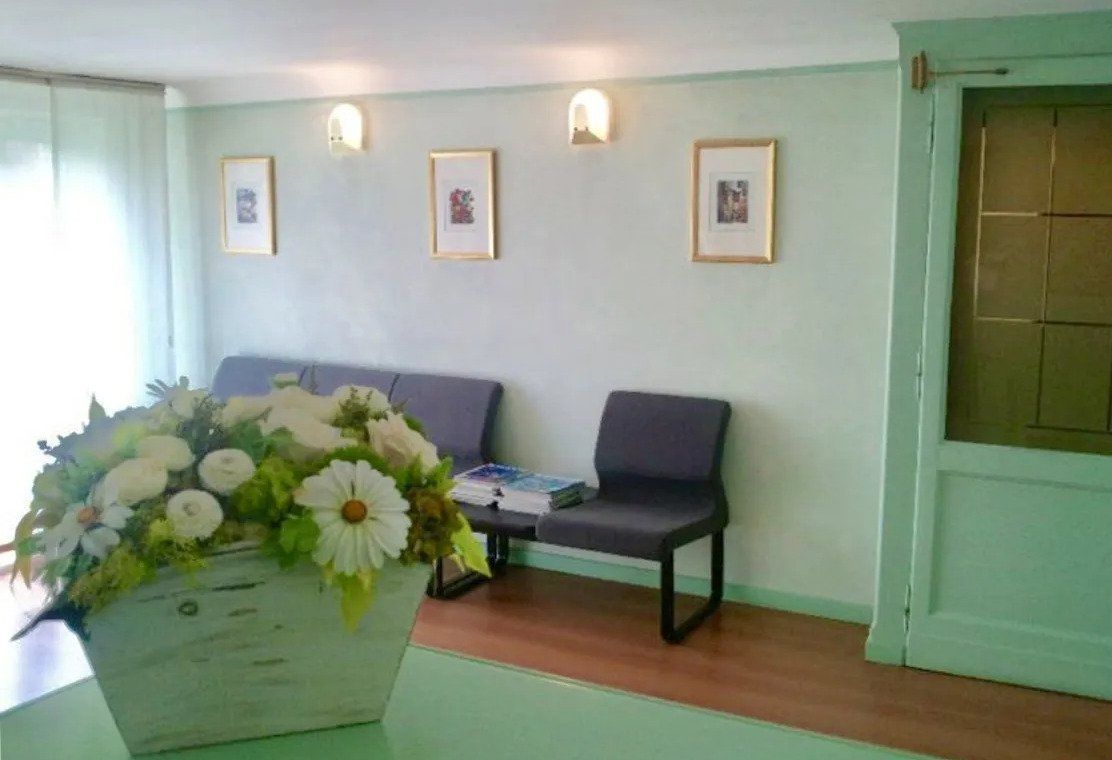 sala di attesa dello studio oculistico