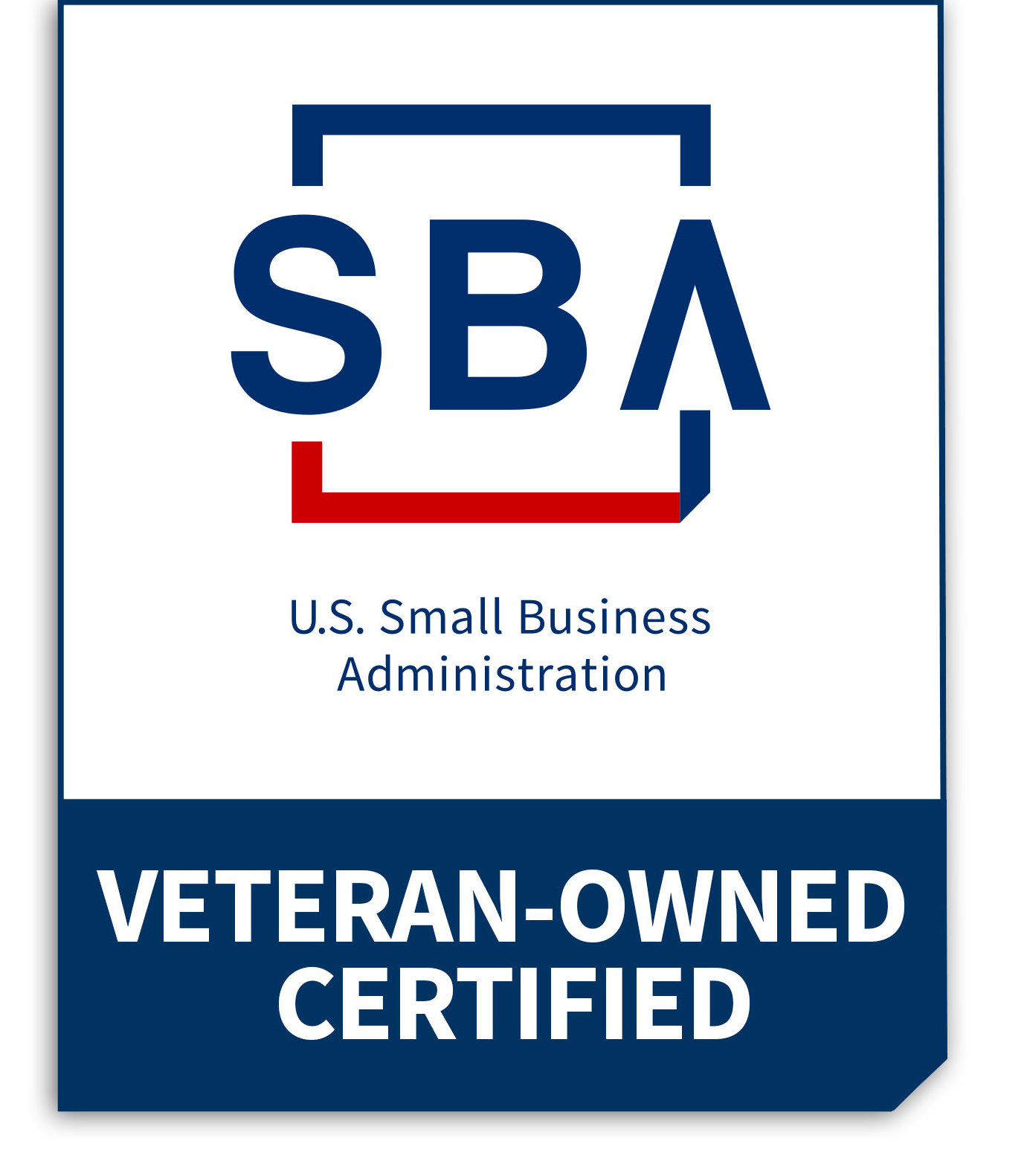 The logo for the u.s. small business administration is veteran owned certified.