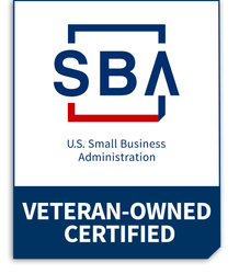 The logo for the u.s. small business administration is veteran owned certified.