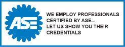 We employ professionals certified by ase let us show you their credentials