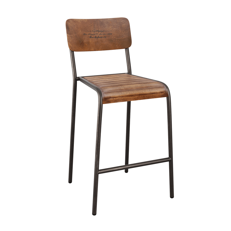 Henry Leather Bar Stool