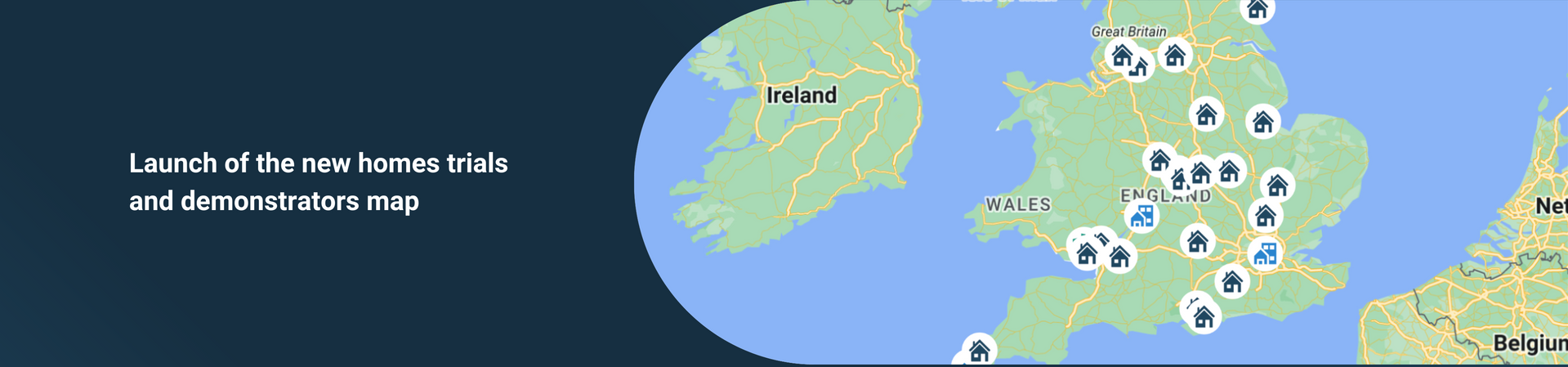 New homes trials and demonstrators map link
